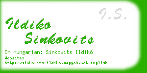 ildiko sinkovits business card