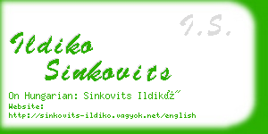 ildiko sinkovits business card